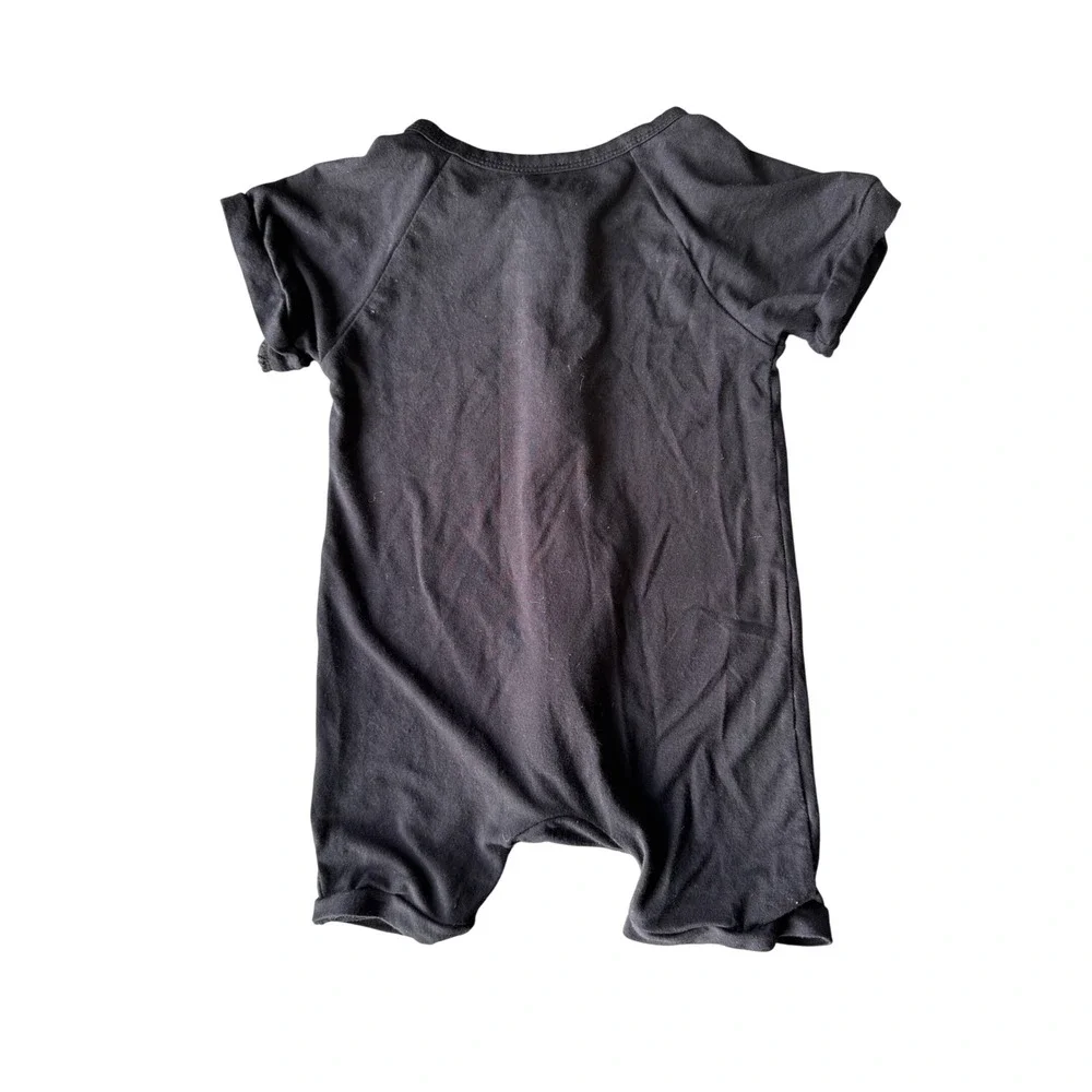 Fletch Bamboo Shortie Baby Boy 12-18 Months Black Viscose Spandex Neutral Basics